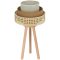 DUOLLA CEDAR LUNETA asztali lámpa – Ø 25 cm – bézs / krémszínű