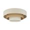 DUOLLA DENVER LUNETA LED plafonlámpa – Ø 60 cm – bézs / krémszínű