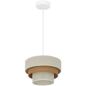   DUOLLA DENVER LUNETA függőlámpa – Ø 25 cm – bézs / krémszínű