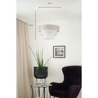   DUOLLA ALASKA LUNETA függőlámpa – Ø 45 cm – szürke / bézs