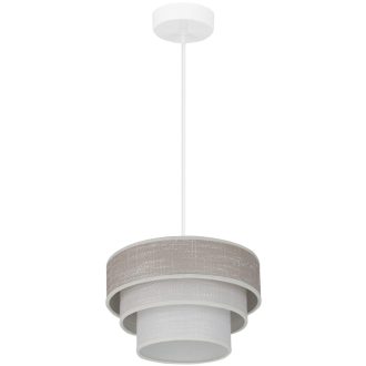   DUOLLA ALASKA LUNETA függőlámpa – Ø 25 cm – szürke / bézs