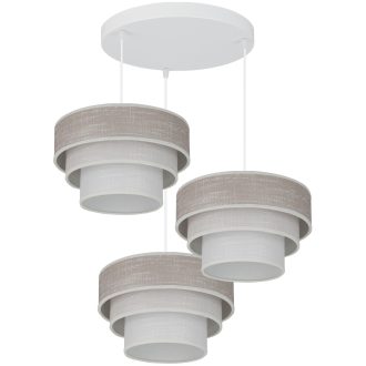   DUOLLA ALASKA LUNETA függőlámpa – Ø 25 cm – szürke / bézs