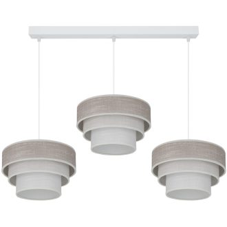   DUOLLA ALASKA LUNETA függőlámpa – Ø 25 cm – szürke / bézs