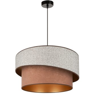   DUOLLA VEGAS SHINE függőlámpa – Ø 50 cm – barna / aranyszínű