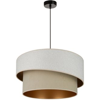   DUOLLA VEGAS SHINE függőlámpa – Ø 50 cm – bézs / aranyszínű