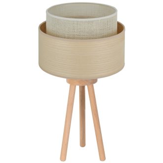   DUOLLA ARIZONA BOHO asztali lámpa – Ø 25 cm – bézs / krémszínű