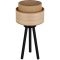 DUOLLA MONTANA BOHO asztali lámpa – Ø 25 cm – barna / bézs