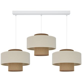   DUOLLA DALLAS függőlámpa – 60 cm széles – barna / krémszínű