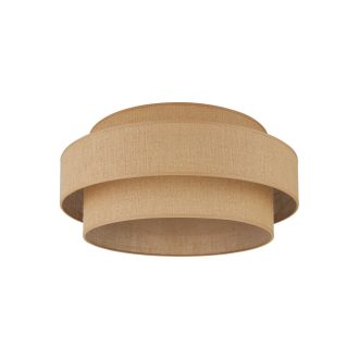 DUOLLA SPACE YUTE LED plafonlámpa – Ø 50 cm – barna