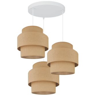 DUOLLA SPACE YUTE függőlámpa – Ø 25 cm – barna