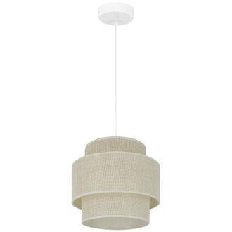 DUOLLA SPACE YUTE függőlámpa – Ø 25 cm – fehér