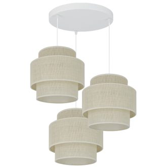 DUOLLA SPACE YUTE függőlámpa – 50 cm széles – fehér
