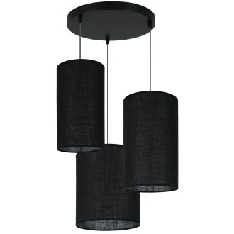 DUOLLA TUBES függőlámpa – 50 cm széles – fekete