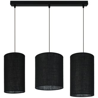 DUOLLA TUBES függőlámpa – 60 cm széles – fekete