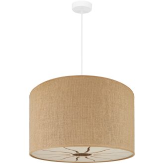 DUOLLA COUNTRY ROLLER függőlámpa – Ø 50 cm – barna