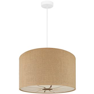 DUOLLA COUNTRY ROLLER függőlámpa – Ø 35 cm – barna