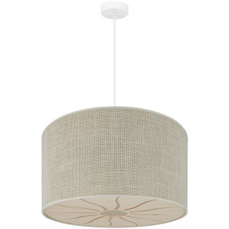 DUOLLA COUNTRY ROLLER függőlámpa – Ø 35 cm – fehér