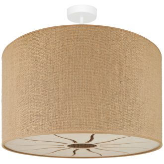   DUOLLA COUNTRY ROLLER mennyezeti lámpa – Ø 50 cm – barna