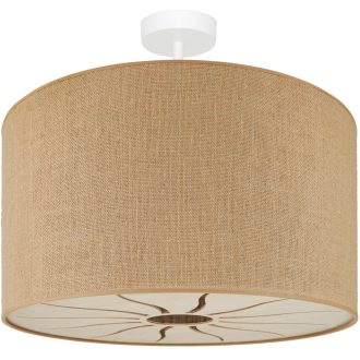   DUOLLA COUNTRY ROLLER mennyezeti lámpa – Ø 45 cm – barna