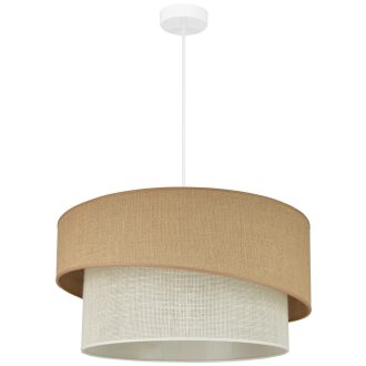  DUOLLA SHINE függőlámpa – Ø 50 cm – barna / krémszínű