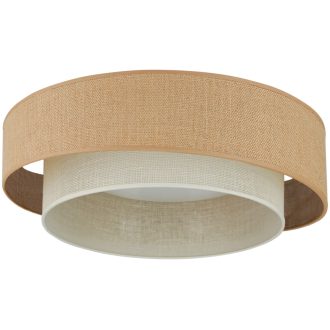   DUOLLA SHINE LED plafonlámpa – Ø 60 cm – barna / krémszínű